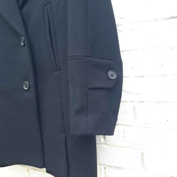 J. Crew Melton Wool Coat Black Size 2 - Picture 5 of 7